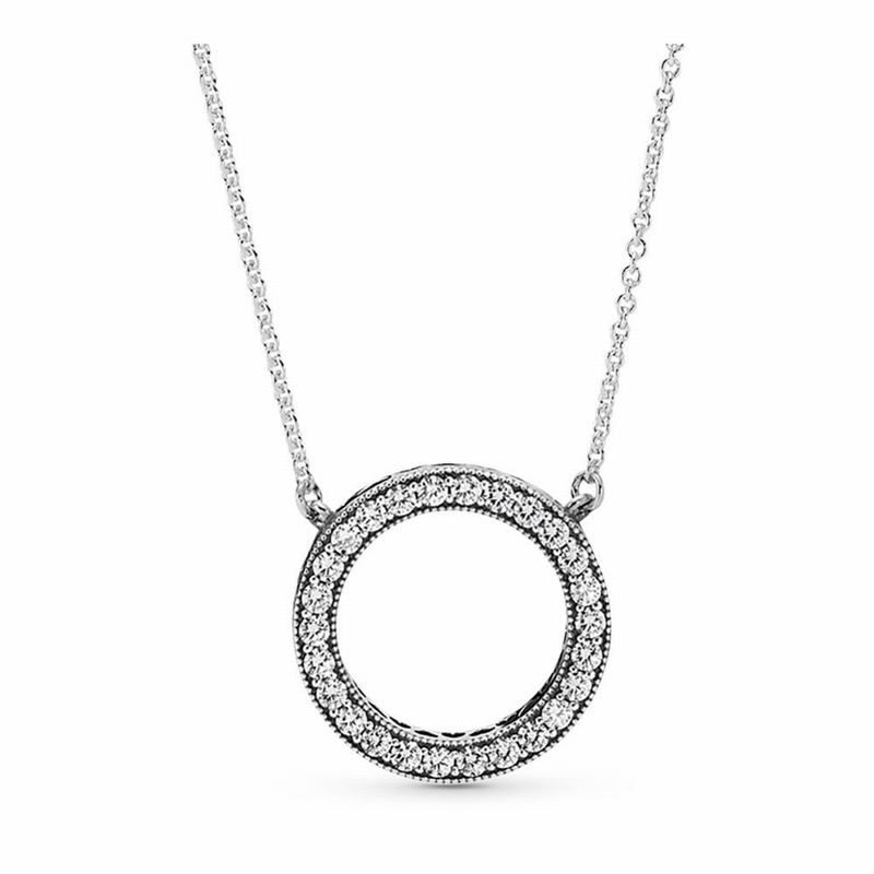 Pandora Australia Circle of Sparkle Necklace - Sterling Silver | THCISK546